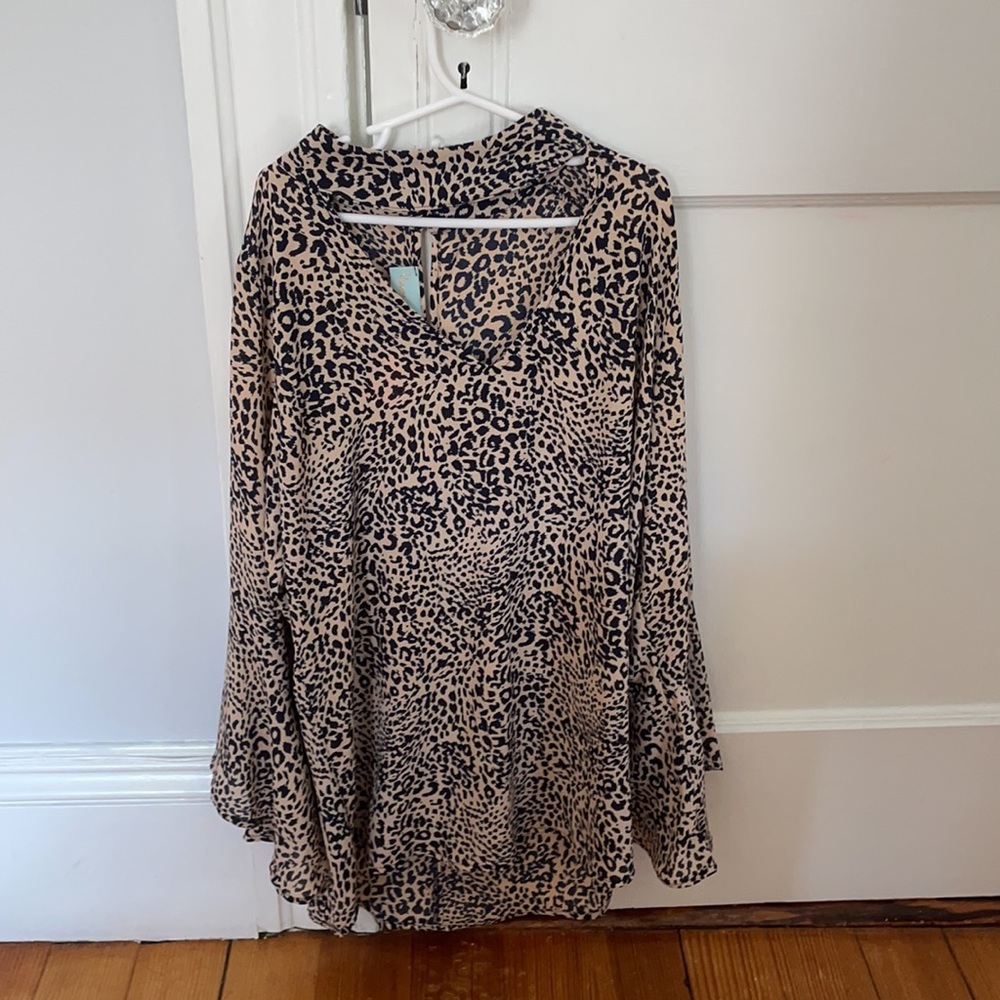 leopard print long sleeve shirt